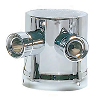 Commercial Beer Tower Adapter with 3-Inch Column and 2 Shank Assembly, Chrome Finish
