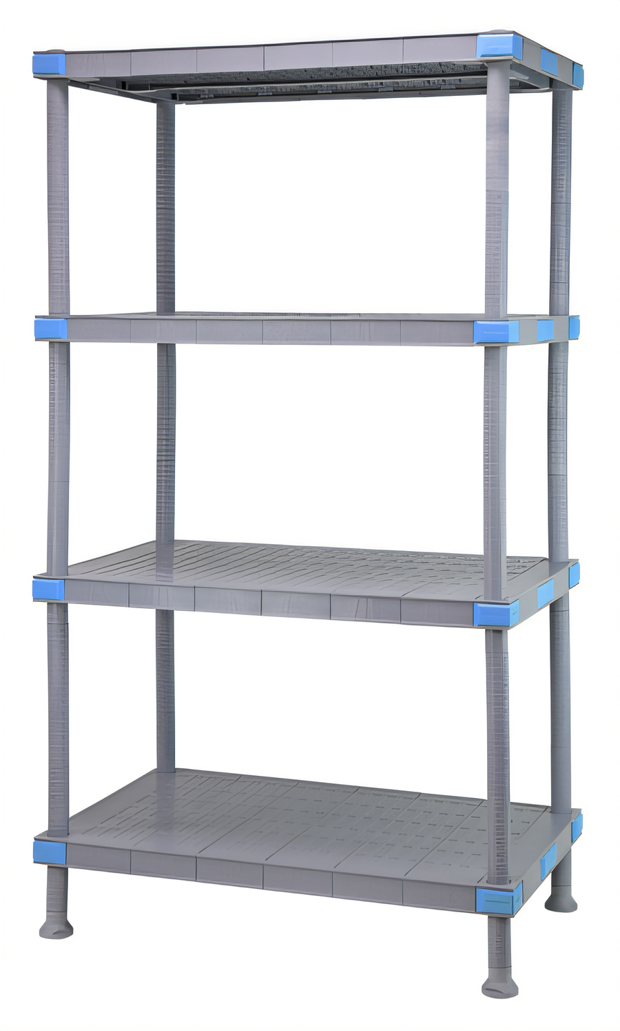 Product image #1 for Quantum Millenia 48"W x 24"D x 50"H Solid Polymer Shelving Starter Unit with 4 Shelves, Gray