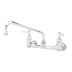Thumbnail image #1 for T&S Brass B-2342 Wall Mount Mixing Faucet with 10-Inch Swing Nozzle, 8-Inch Centers