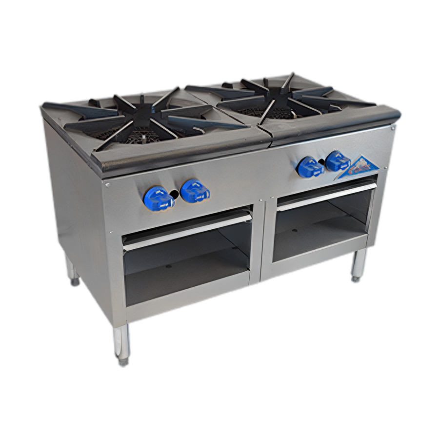 Product image #1 for Comstock-Castle CSP36 36-Inch Gas Stock Pot Range with Double Venturi Cast Iron Burners and Open Front Cabinet Base