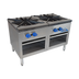 Thumbnail image #1 for Comstock-Castle CSP36 36-Inch Gas Stock Pot Range with Double Venturi Cast Iron Burners and Open Front Cabinet Base