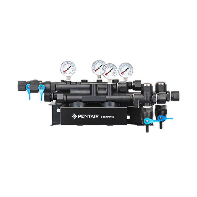 Product image #1 for Everpure QC7I DIO Water Filtration System Manifold with Built-In Shut-Off Valve
