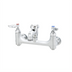 Thumbnail image #1 for T&S Brass 8-Inch Wall Mount Service Sink Mixing Faucet with Vacuum Breaker Spout and Garden Hose Outlet