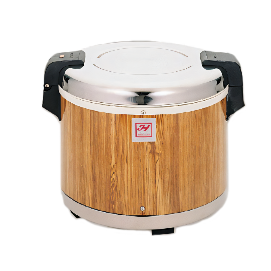 Product image #1 for Commercial Electric Rice Warmer, 30-Cup Capacity, Stainless Steel, Wood Grain Finish
