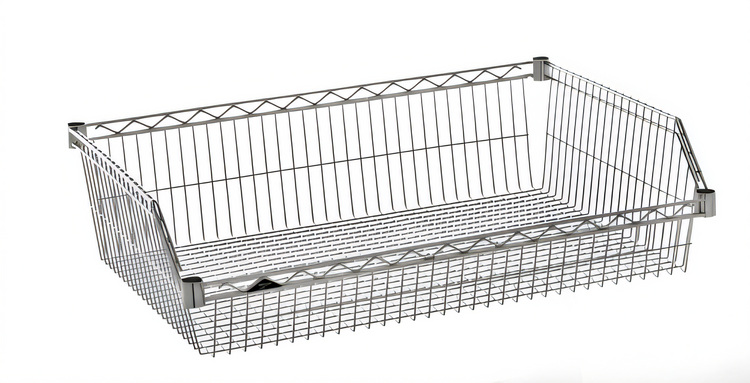 Product image #1 for Metro Super Erecta 48 x 24 Inch Hopper-Style Chrome Plated Basket Shelf