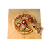 Thumbnail image #1 for American Metalcraft 20-Inch Square Pizza Slice Cutting Board and Guide, 6-Slice Markings, Pressed Wood Fiber