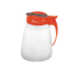 Thumbnail image #1 for Dripcut® 48 oz White Polyethylene Syrup Dispenser with Graduated Markings and Red Plastic Top