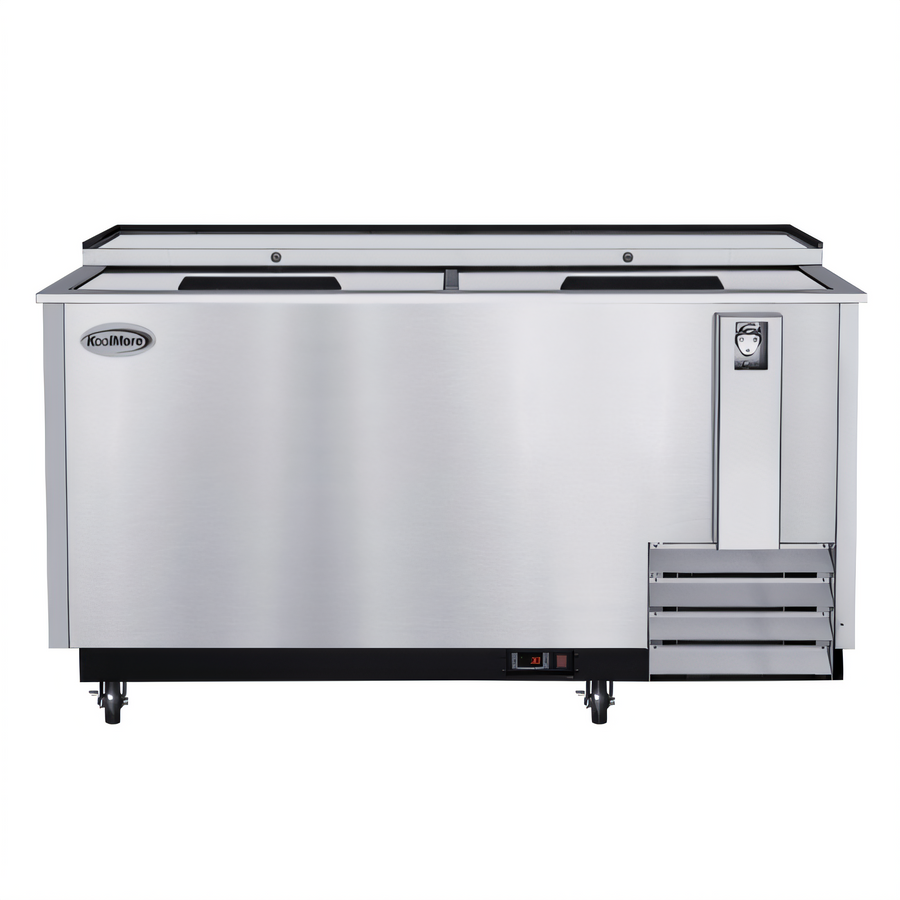 Product image #1 for KoolMore 65-Inch Stainless Steel Commercial Bottle Cooler, 19 Cu. Ft., Built-In Opener