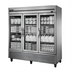 Thumbnail image #1 for True 3-Section Reach-In Refrigerator with 3 Framed Glass Doors, Stainless Steel, Bottom-Mounted Self-Contained Refrigeration