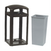 Thumbnail image #1 for Landmark Series Classic 50 Gallon Square Hooded Trash Container with Rigid Liner
