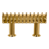 Thumbnail image #1 for Micro Matic Double Pedestal 12-Faucet Countertop Draft Beer Tower, PVD Brass, Glycol Cooled