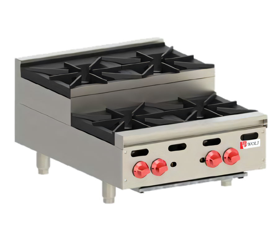 Product image #1 for Wolf Achiever 24-Inch Gas Countertop Hot Plate with 2 Open and 2 Step-Up Burners