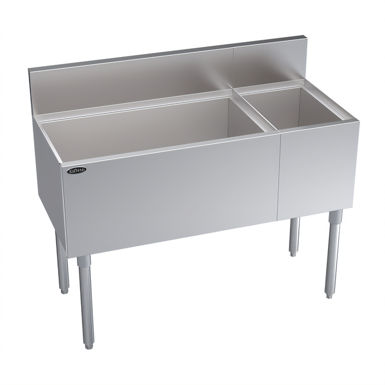 Product image #1 for Krowne Royal Series 42-Inch Left-Hand Underbar Combination Ice Bin with Bottle Well and 10-Circuit Cold Plate