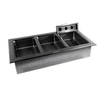 Thumbnail image #1 for Delfield N8759-D Drop-In Electric Hot Food Well, 4 Full-Size 12 x 20-Inch Pans, Wet/Dry, Individual Infinite Controls