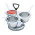 Thumbnail image #1 for Vollrath Three-Way Revolving Stainless Steel Condiment Server with 3 x 10 oz Bowls