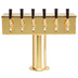 Thumbnail image #1 for Micro Matic T-Style Countertop Air-Cooled Draft Beer Tower with 6 Brass Faucets, PVD Brass Finish