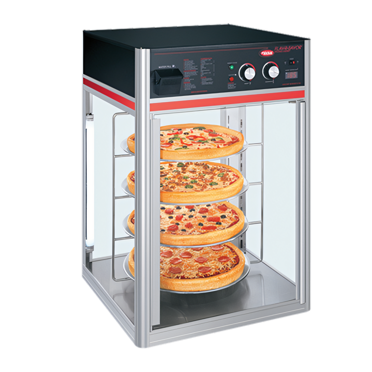 Product image #1 for Hatco Flav-R-Savor 2-Door Countertop Humidified Hot Food Holding and Display Cabinet with 4-Tier Motorized Rotating Circle Rack
