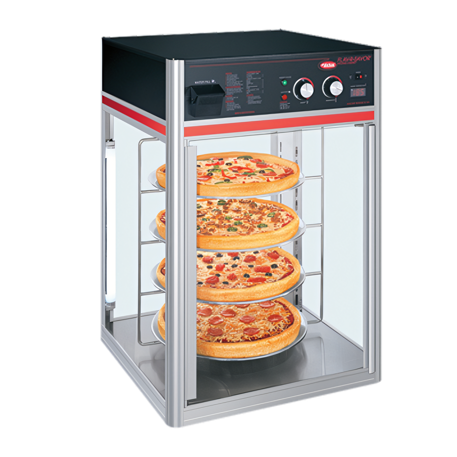 Product image #1 for Hatco Flav-R-Savor 2-Door Countertop Humidified Hot Food Holding and Display Cabinet with 4-Tier Motorized Rotating Circle Rack