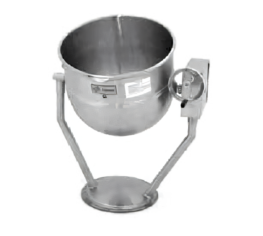 Product image #1 for Legion TWP-60 60-Gallon Direct Steam Tilting Kettle with 304 Stainless Steel Liner, 2/3 Jacket, and Pedestal Base