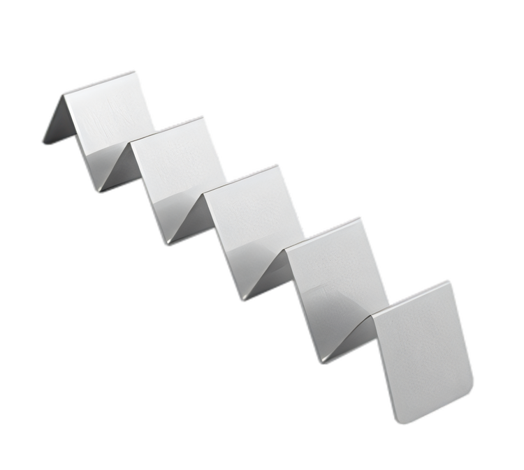 Product image #1 for American Metalcraft Half-Size Brushed Stainless Steel Taco Holder, 4 or 5 Compartments