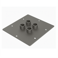 Metro Super Erecta Seismic HCAI Preapproval 4-Post Square 6-Bolt Base Plate Kit