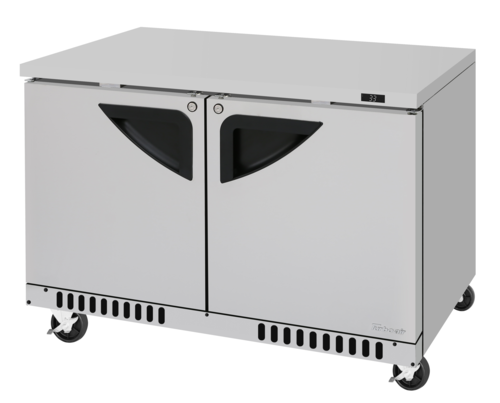Product image #1 for Turbo Air Super Deluxe Two-Section Undercounter Refrigerator, Front Breathing, 48 1/4-Inch Wide, Solid Doors