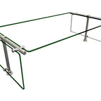 Thumbnail image #1 for Hatco Flav-R-Shield™ ES53-36 Double-Sided Countertop Sneeze Guard, 36 in W x 20 in D, Adjustable to 54 in H, Tempered Glass, 304 Stainless Steel