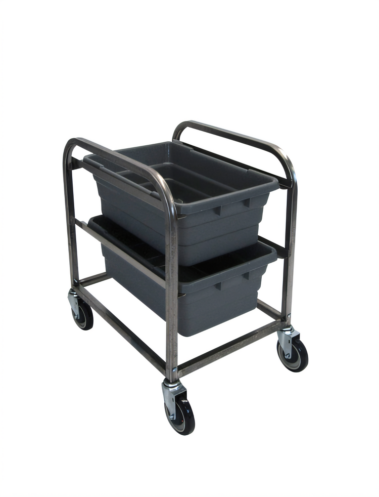 Product image #2 for Channel Manufacturing All-Welded Stainless Steel End-Load Lug Rack for 2 Lugs with 5-Inch Swivel Casters