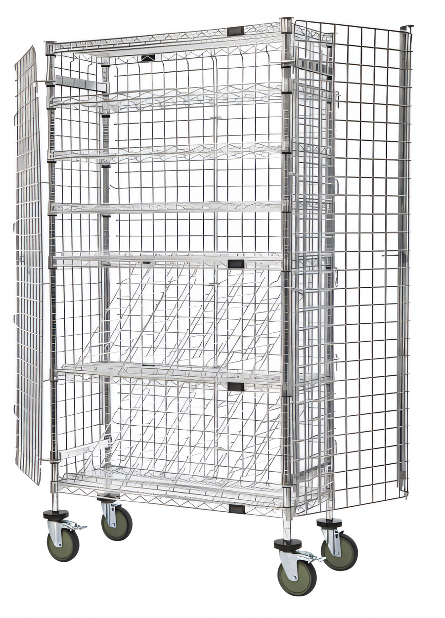 Product image #1 for Quantum Mobile Mixed Wine Storage Security Unit, 36W x 69H, Chrome Plated