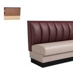 Thumbnail image #1 for ATSMFG ATS AT&S-ASWB-W36-6CH GR8 William Wall Booth, 36" high, 6-channel back, removable sinuous spring seat with connecting links, upholstered