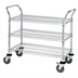 Thumbnail image #1 for Quantum Chrome-Plated 3-Shelf Utility Bus Cart, 42 x 24 x 37-1/2 Inches