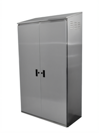 Advance Tabco Double Width Stainless Steel Mop Sink Cabinet with Right-Side Mop Sink, 84 Inch High