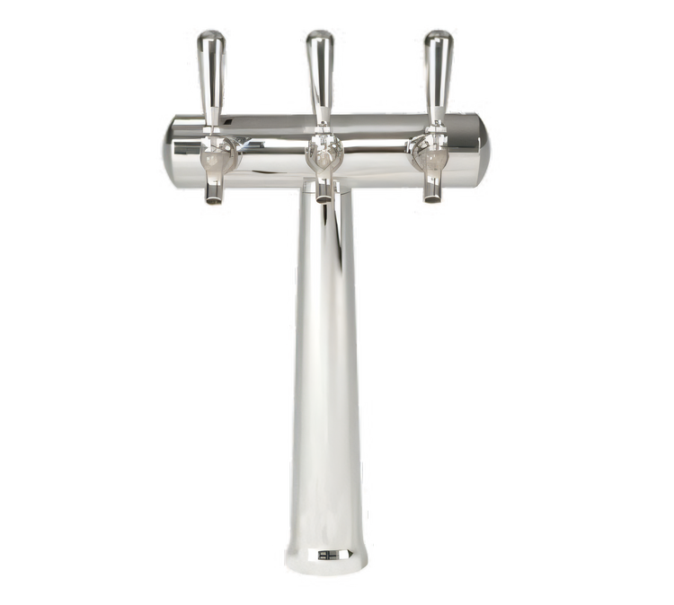 Product image #1 for Havana Single-Column 3-Faucet Countertop Glycol-Cooled Draft Beer Tower, Chrome Finish