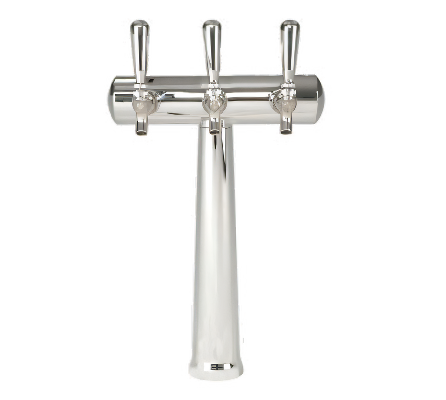 Product image #1 for Havana Single-Column 3-Faucet Countertop Glycol-Cooled Draft Beer Tower, Chrome Finish