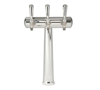Havana Single-Column 3-Faucet Countertop Glycol-Cooled Draft Beer Tower, Chrome Finish