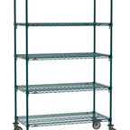 Thumbnail image #1 for Metro Super Erecta SA-1842K3-80-M5 Super Adjustable Super Erecta® Mobile Wire Shelving Unit, 42"W x 18"D x 80"H, 800900 lb. capacity per unit, 1"