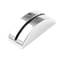 Thumbnail image #1 for American Metalcraft Half Moon Cast Aluminum Menu Card Holder, Polished Mirror Finish