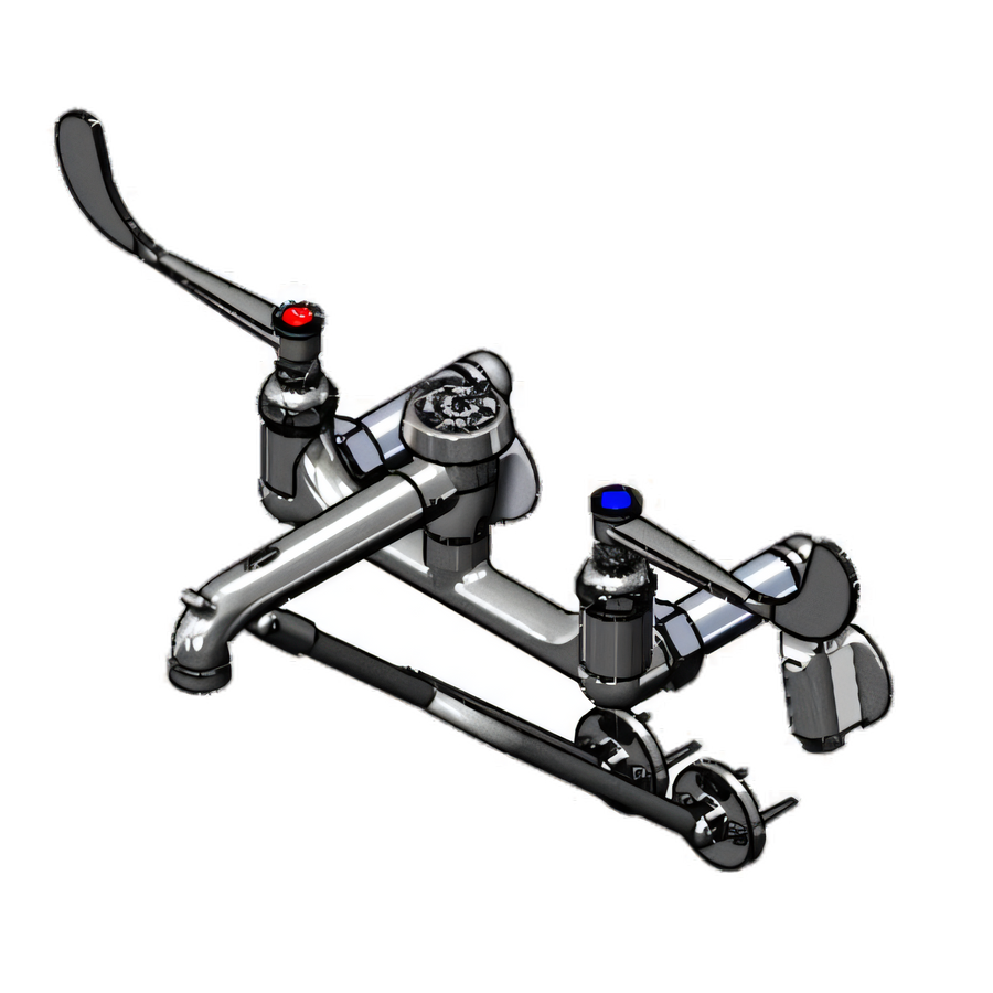 Product image #1 for T&S Brass 8-Inch Wall Mount Service Sink Faucet with Vacuum Breaker and Adjustable Inlets