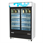 Thumbnail image #1 for Migali Industries Competitor Series® C-49RS-HC Two-Section Sliding Glass Door Refrigerator Merchandiser, 49 Cu. Ft., Bottom-Mount Self-Contained