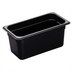 Thumbnail image #2 for Cambro High Heat H-Pan 1/3 Size 6-Inch Deep Black Plastic Food Pan