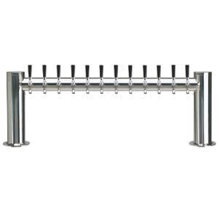 Product image #1 for Metropolis H 12-Faucet Countertop Glycol-Cooled Stainless Steel Draft Beer Tower