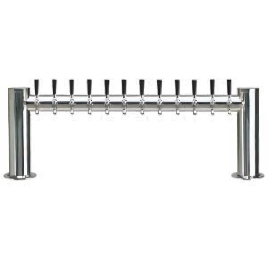 Product image #1 for Metropolis H 12-Faucet Countertop Glycol-Cooled Stainless Steel Draft Beer Tower