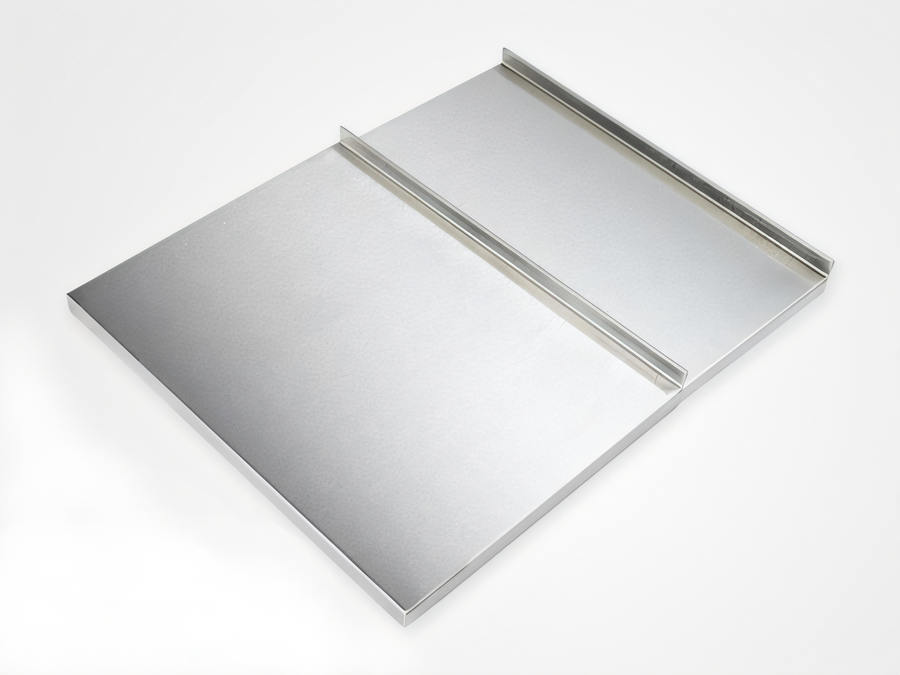 Product image #1 for 30 x 18 Inch Sliding Ice Bin Cover, Stainless Steel