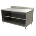 Thumbnail image #1 for BK Resources 48 x 30-Inch Stainless Steel Chef Table with Open Front Cabinet Base and 5-Inch Riser