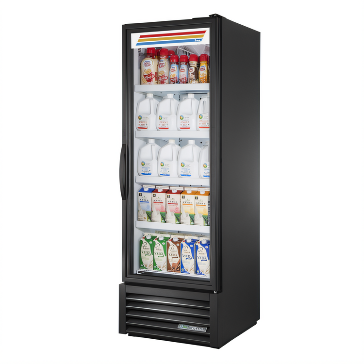 Product image #1 for True FLM-27~TSL01 Full-Length 1-Section Glass Door Refrigerator Merchandiser, 27 Inch, Self-Contained Bottom Mount