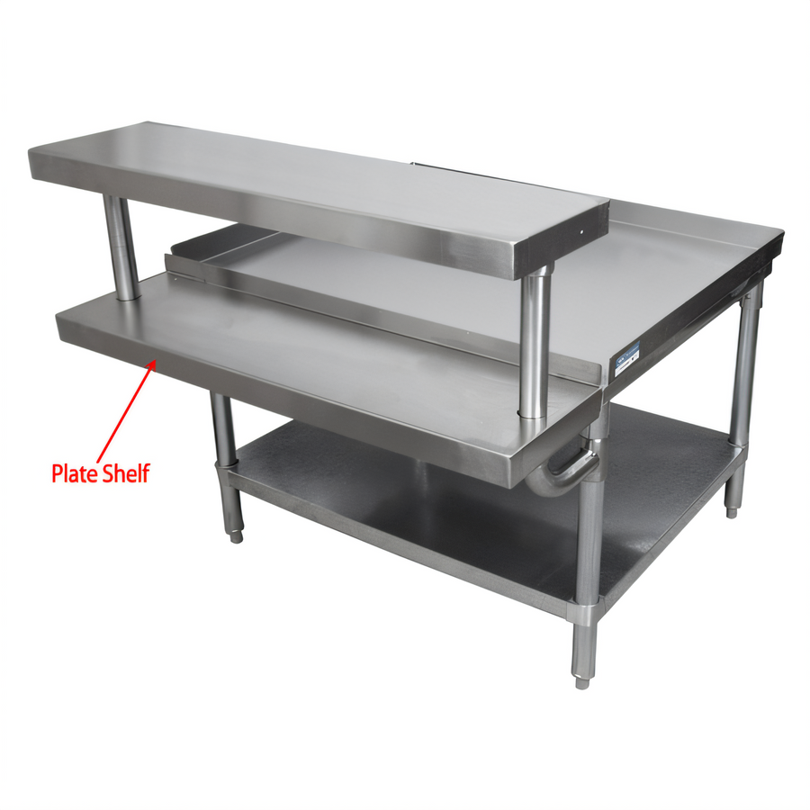 Product image #1 for BK Resources EQ-PS48 Adjustable Stainless Steel Plate Shelf for EQ-WS48 Work Shelf