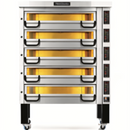 Thumbnail image #1 for PizzaMaster PM 1125ED 5-Deck Electric Pizza Deck Oven with Ceramic Clay Stones, 932°F Maximum Temperature
