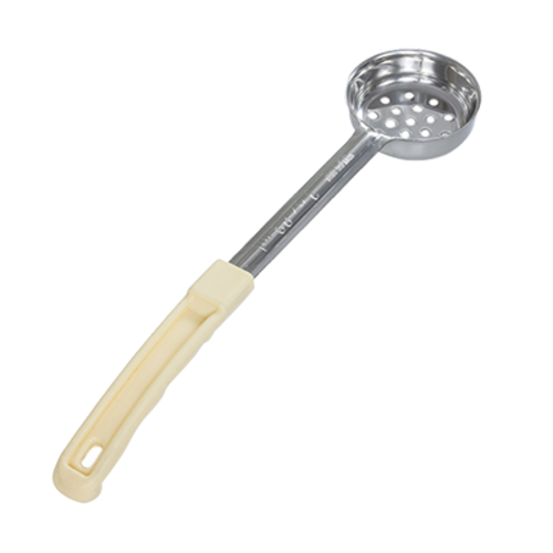 Product image #1 for Crestware 3 oz Perforated Portion Control Serving Spoon with Ivory Handle