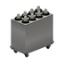 Thumbnail image #1 for BK Resources Mobile Cup Dispenser Cart with 8 Dispensers