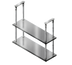 Thumbnail image #1 for Advance Tabco Ceiling-Mounted Double-Deck Stainless Steel Shelf for Work Tables, 48 x 18 Inches